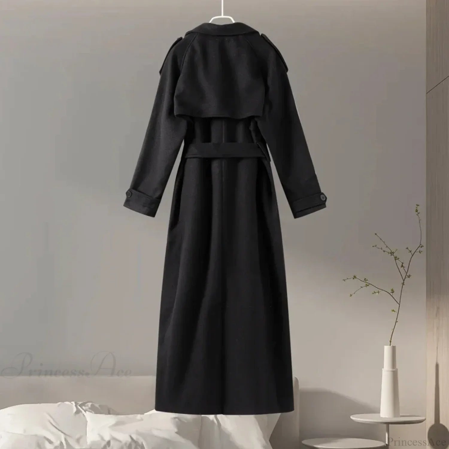 Double-Breasted Wool Belted Overcoat image 5