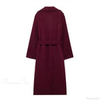 Double-Breasted Wool Belted Overcoat image 6