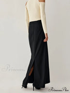 Double Pockets High Trendy Waist Maxi Skirt image 3