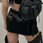 Dragon Rhinestone A-line Skirt image 3