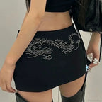 Dragon Rhinestone A-line Skirt image 1