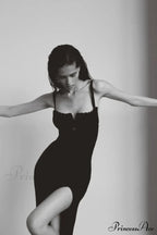 Draped Bustier Stylish Ribbed Midi Dress image 8