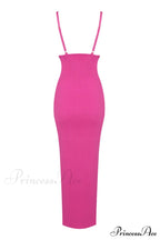 Draped Bustier Stylish Ribbed Midi Dress image 16