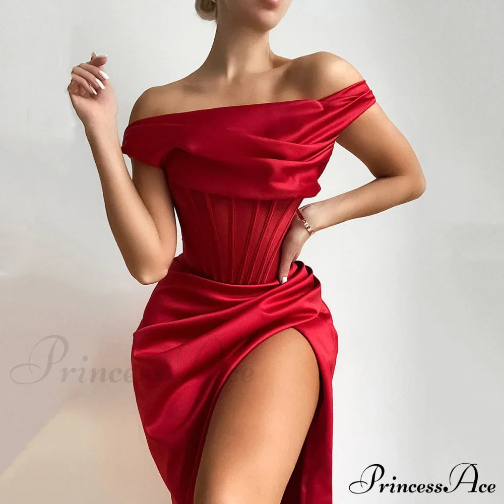 Draped Diva One-Shoulder Charming Corset Bodycon Midi Dress image 12