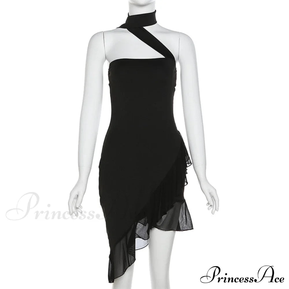 Draped Frill Stylish Tube Mini Dress image 12