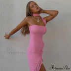 Draped Frill Stylish Tube Mini Dress image 7