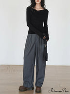 Draped Long Graceful Sleeve Slinky Shirt image 4