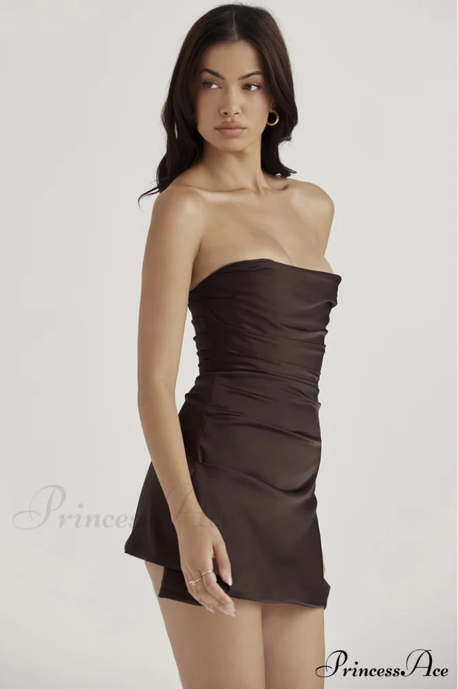 Draped Strapless Stylish Corset Dress image 14