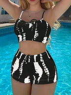 Drawstring Front Shorts Two Piece Set image 4