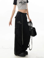 Dull Gothic Y2K Cargo Parachute Pant image 5