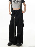 Dull Gothic Y2K Cargo Parachute Pant image 3
