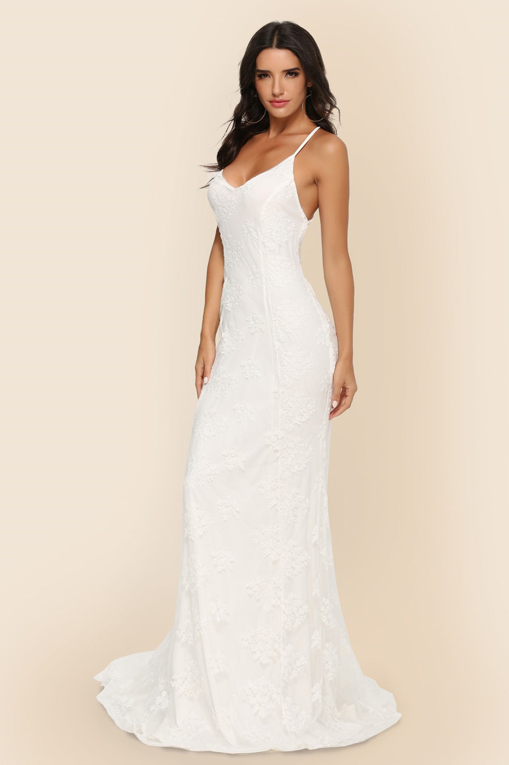 Long Sleeveless Cathedral Train Formal Dress image 3