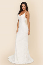 Long Sleeveless Cathedral Train Formal Dress image 3