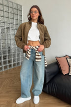 Vintage Suede Stand Collar Jacket image 4