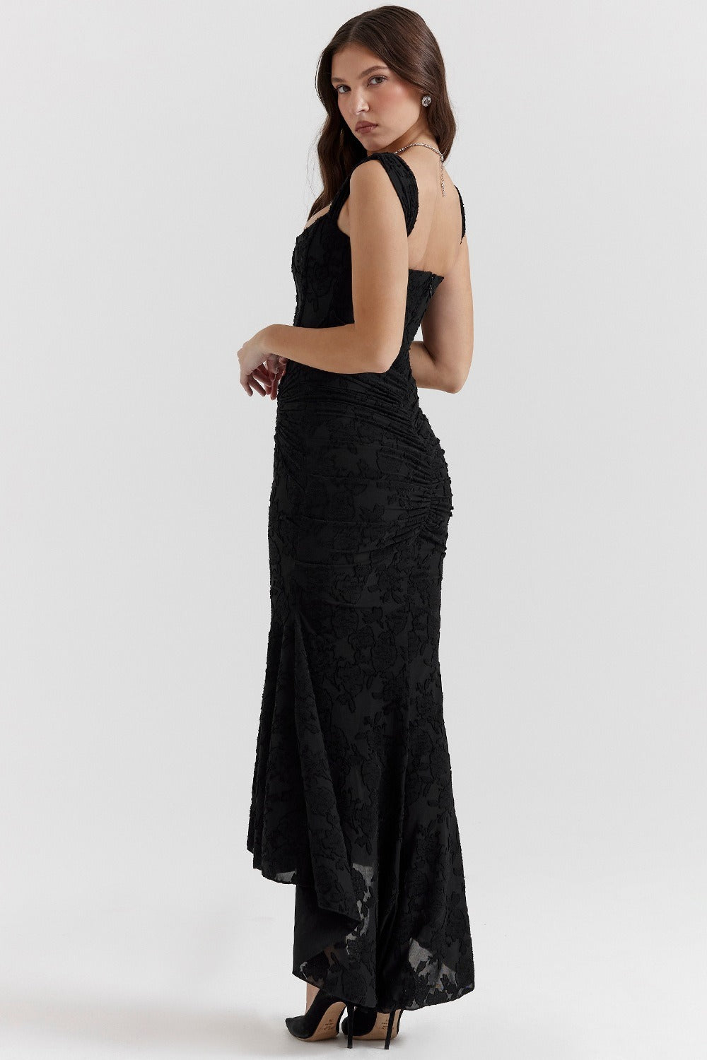 Stretch Mesh Jacquard Mermaid Formal Dress image 28