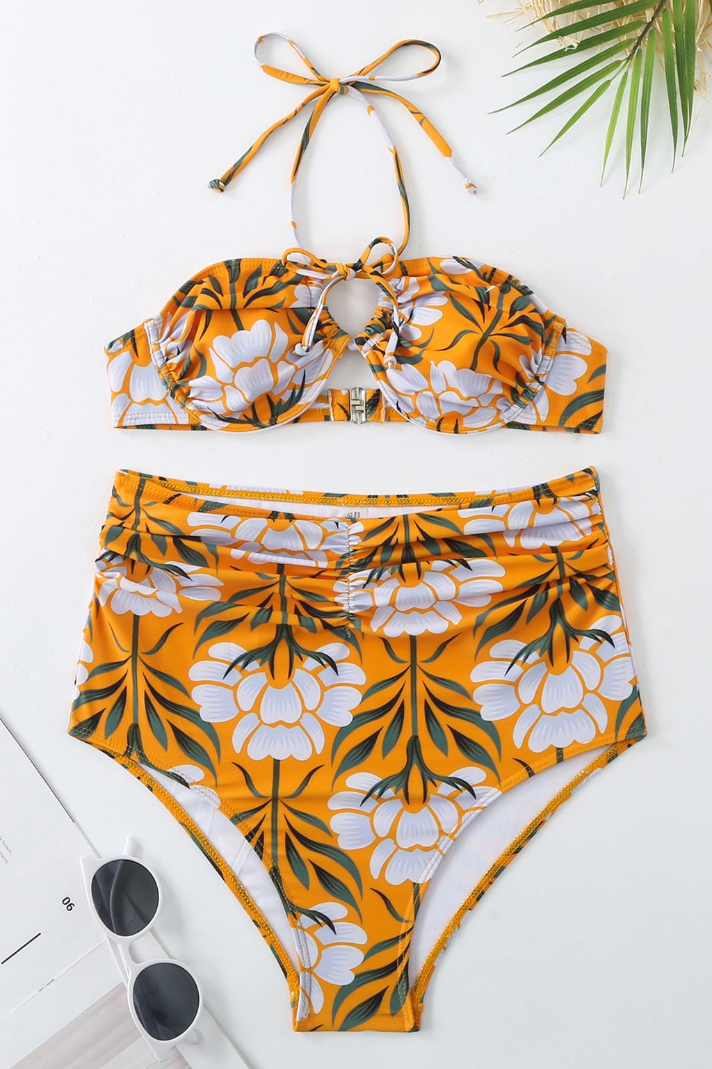 Fresh Print Long Skirt Three Piece Swim Set image 5