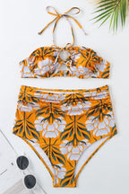 Fresh Print Long Skirt Three Piece Swim Set image 5