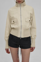 Utility Belted Stand Collar Jacket image 2