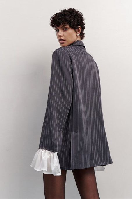 Vintage Striped Patchwork Blazer image 2