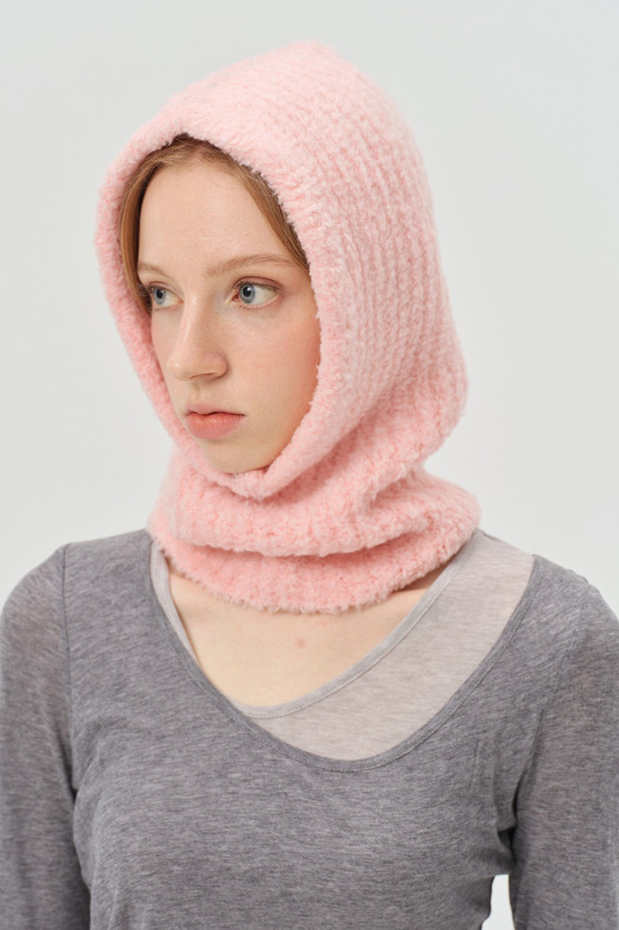 Solid Color Wool Blend Balaclava One-Piece Warm Knitted Hat image 5