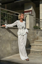 Vintage Bell Sleeve Top and Wide Leg Pants Two Piece Set image 3
