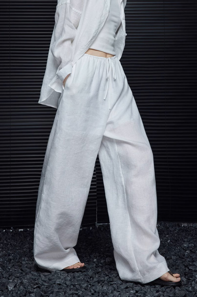 Elegant Cotton Linen Wide Leg Pant image 2