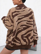 Plus Size Leopard Knit Cardigan image 4