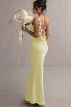 Sexy 3D Flower Cami Open Back Maxi Dress image 7