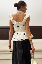 Vintage Polka Dot Elegant Basic Cami Top image 3