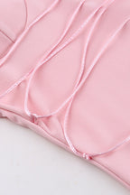 Floral Cup Detail Lace-Up Bodycon Maxi Dress image 6
