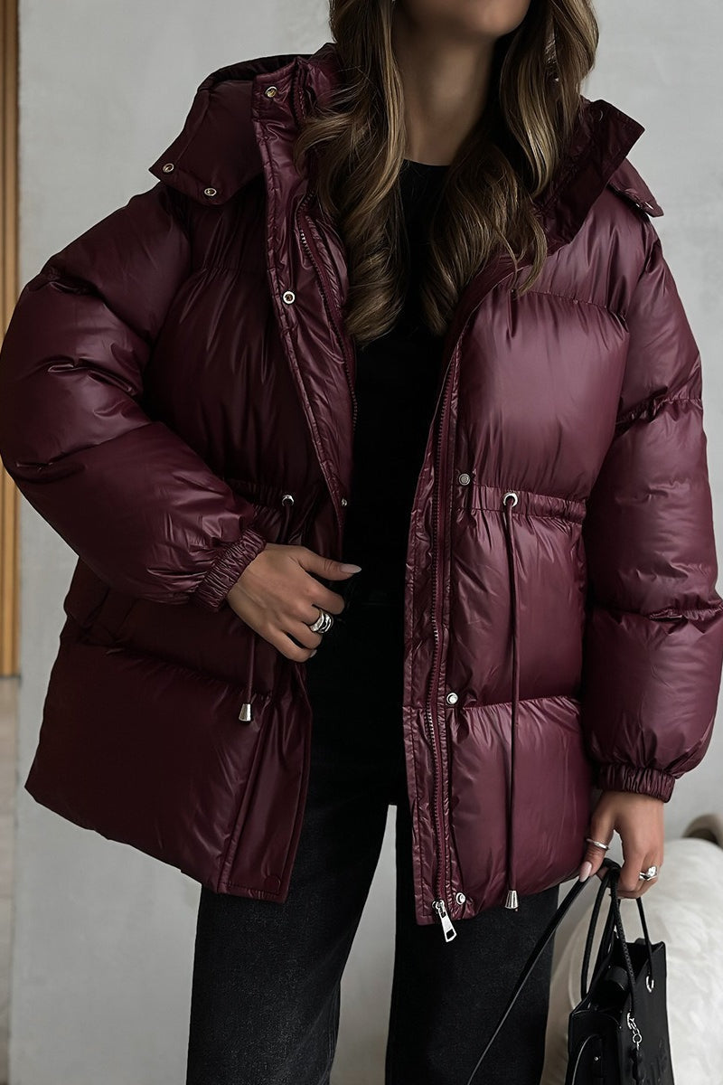 Adjustable Drawstring Hooded Puffer Jacket image 11