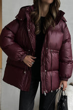 Adjustable Drawstring Hooded Puffer Jacket image 11