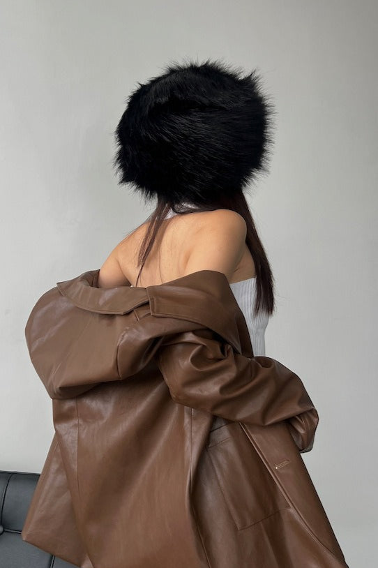 Faux Fur Thickened Y2K Dome Shaped Hat image 4