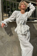Vintage Bell Sleeve Top and Wide Leg Pants Two Piece Set image 1