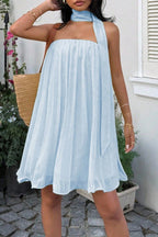 Chiffon Cutout Back Elegant Mini Dress image 5