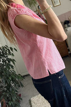 Versatile Red White Plaid Blouse image 11