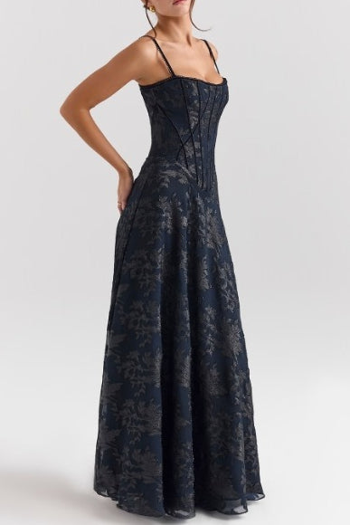 Spaghetti Strap Chiffon Floral Formal Dress image 6