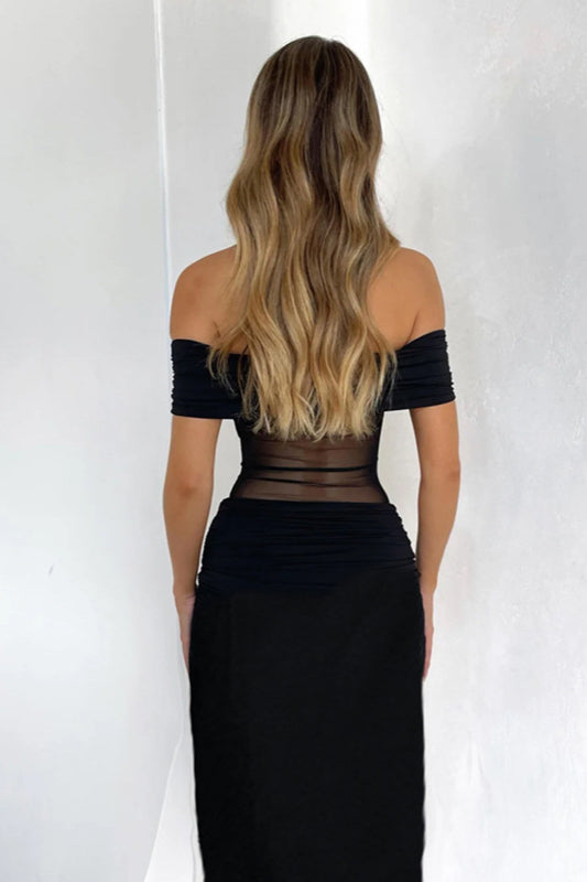 Off-Shoulder Cutout Bodycon Maxi Dress image 5