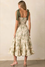 Spaghetti Strap Floral Maxi Boho Dress image 3