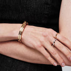 Minimalist Round Bead Zircon Open Bracelet image 5