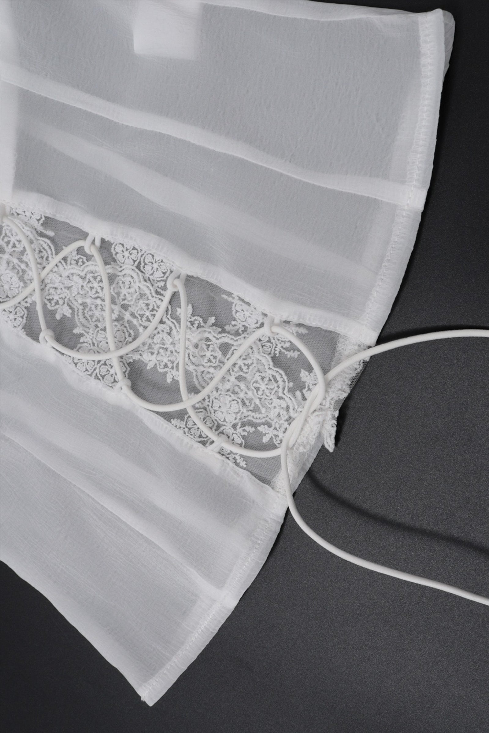 Sexy Lace Trim Tie Back Slim Skirt Set image 7