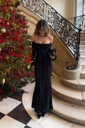 Lace Off Shoulder Maxi Boho Dress image 4