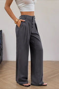 Chic Vintage Button Front Drape Pants image 2