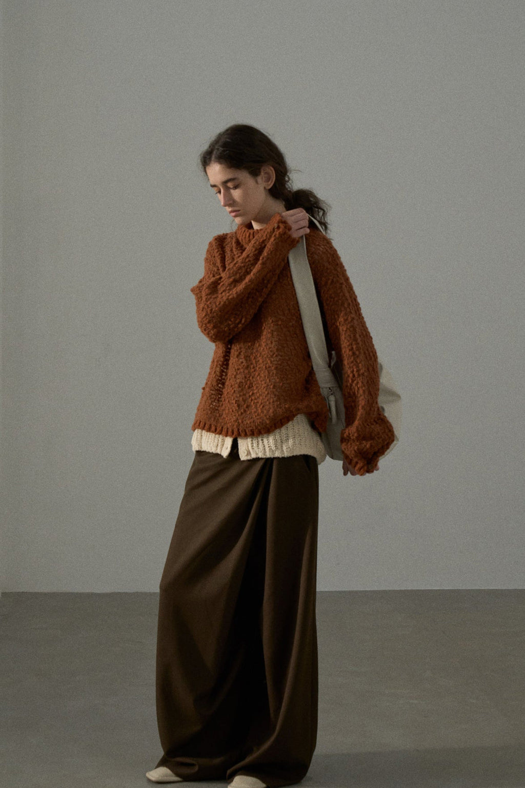 Textured Breathable Bean Yarn Knit Sweater image 5