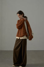 Textured Breathable Bean Yarn Knit Sweater image 5