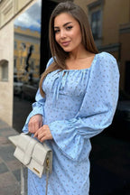 Floral Print Long Sleeve Bodycon Maxi Dress image 3
