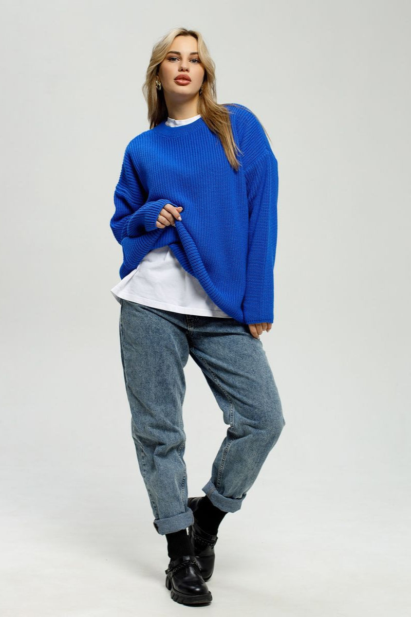 Loose Fit Crew Neck Knit Sweater image 4