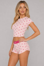 Pink Heart Color Block Two Piece Set image 3