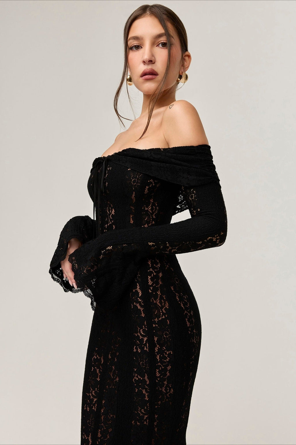 Strapless Lace Mermaid Maxi Dress image 5