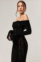 Strapless Lace Mermaid Maxi Dress image 5